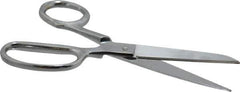 Heritage Cutlery - 2-1/2" LOC, 6" OAL Chrome Plated Standard Shears - Right Hand, Metal Straight Handle, For General Purpose Use - Best Tool & Supply