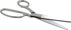 Heritage Cutlery - 4" LOC, 9" OAL Chrome Plated Standard Shears - Right Hand, Metal Offset Handle, For General Purpose Use - Best Tool & Supply