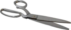 Heritage Cutlery - 4-3/4" LOC, 10" OAL Chrome Plated Standard Shears - Right Hand, Metal Bent Handle, For General Purpose Use - Best Tool & Supply