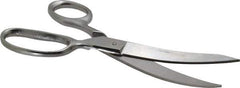 Heritage Cutlery - 3-1/2" LOC, 8" OAL Stainless Steel Standard Shears - Right Hand, Metal Straight Handle, For Poultry Processing - Best Tool & Supply