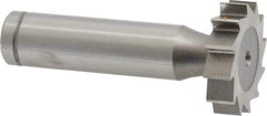 Made in USA - 1" Diam x 1/4" Face Width, Cobalt, 12 Teeth, Shank Connection Woodruff Keyseat Cutter - Uncoated, 2-1/4" OAL x 1/2" Shank, Straight Teeth, ANSI 808, Old Standard 15 - Best Tool & Supply