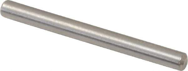 Value Collection - 3/32" Diam x 1" Pin Length 316 Stainless Steel Standard Dowel Pin - Bright Finish, 2 Beveled End - Best Tool & Supply