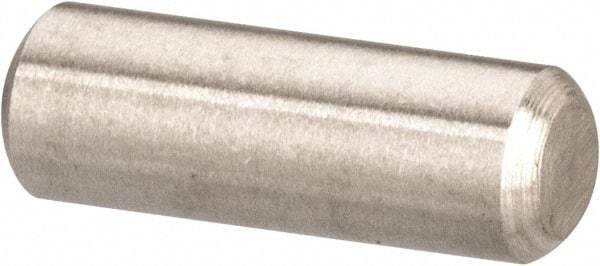 Value Collection - 1/8" Diam x 3/8" Pin Length 316 Stainless Steel Standard Dowel Pin - Bright Finish, 2 Beveled End - Best Tool & Supply