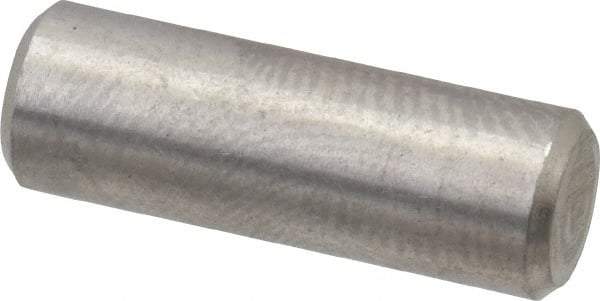 Value Collection - 1/4" Diam x 3/4" Pin Length 316 Stainless Steel Standard Dowel Pin - Bright Finish, 2 Beveled End - Best Tool & Supply