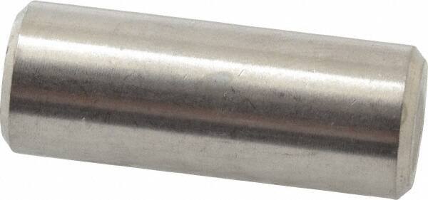 Value Collection - 3/8" Diam x 1" Pin Length 316 Stainless Steel Standard Dowel Pin - Bright Finish, 2 Beveled End - Best Tool & Supply