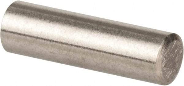 Value Collection - 3mm Diam x 10mm Pin Length 316 Stainless Steel Standard Dowel Pin - Bright Finish, 1 Rounded End - Best Tool & Supply