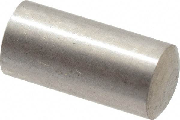 Value Collection - 4mm Diam x 8mm Pin Length 316 Stainless Steel Standard Dowel Pin - Bright Finish, 1 Rounded End - Best Tool & Supply