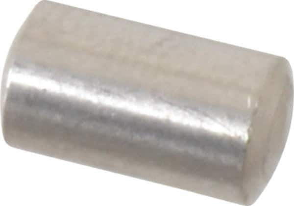 Value Collection - 5mm Diam x 8mm Pin Length 316 Stainless Steel Standard Dowel Pin - Bright Finish, 1 Rounded End - Best Tool & Supply