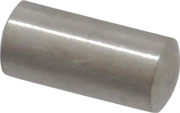 Value Collection - 5mm Diam x 10mm Pin Length 316 Stainless Steel Standard Dowel Pin - Bright Finish, 1 Rounded End - Best Tool & Supply