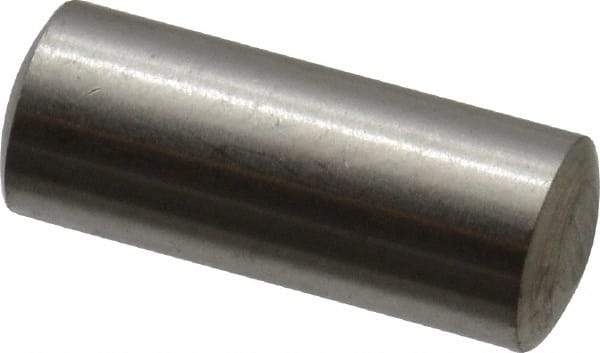 Value Collection - 5mm Diam x 12mm Pin Length 316 Stainless Steel Standard Dowel Pin - Bright Finish, 1 Rounded End - Best Tool & Supply