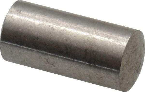 Value Collection - 6mm Diam x 12mm Pin Length 316 Stainless Steel Standard Dowel Pin - Bright Finish, 1 Rounded End - Best Tool & Supply