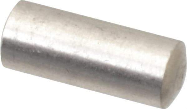 Value Collection - 6mm Diam x 14mm Pin Length 316 Stainless Steel Standard Dowel Pin - Bright Finish, 1 Rounded End - Best Tool & Supply