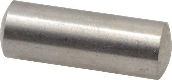 Value Collection - 6mm Diam x 16mm Pin Length 316 Stainless Steel Standard Dowel Pin - Bright Finish, 1 Rounded End - Best Tool & Supply