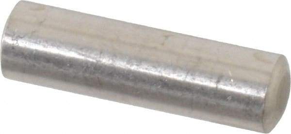 Value Collection - 6mm Diam x 20mm Pin Length 316 Stainless Steel Standard Dowel Pin - Bright Finish, 1 Rounded End - Best Tool & Supply