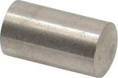 Value Collection - 8mm Diam x 14mm Pin Length 316 Stainless Steel Standard Dowel Pin - Bright Finish, 1 Rounded End - Best Tool & Supply