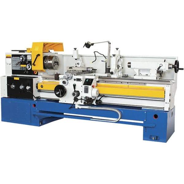 Summit - 18-1/4" Swing, 80" Between Centers, 120 Volt, Triple Phase Toolroom Lathe - 5MT Taper, 10 hp, 32 to 1,500 RPM, 3-1/8" Bore Diam, 44" Deep x 63" High x 134" Long - Best Tool & Supply