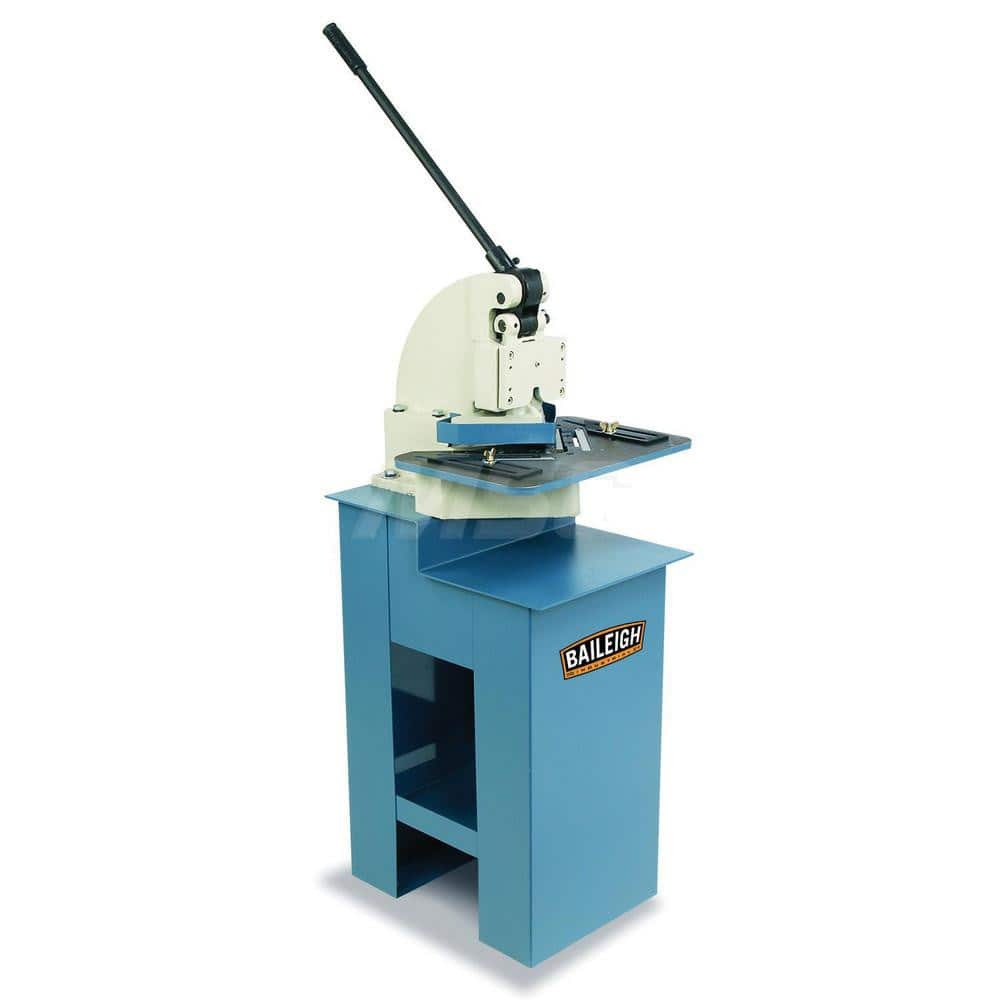 Metal Notchers; Maximum Notching Dimensions (Inch): 6 x 6; Horsepower (HP): Manual; Belt Size (Inch): N/A; Maximum Mild Steel Capacity (Gauge): 16; Table Width (Inch): 18; Table Depth (Inch): 12