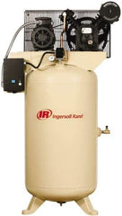 Ingersoll-Rand - 5 hp, 80 Gal Stationary Electric Vertical Air Compressor - Three Phase, 175 Max psi, 14 CFM, 460 Volt - Best Tool & Supply