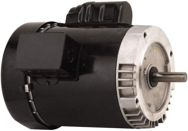 US Motors - 1-1/2 Max hp, 1,725 Max RPM, Single Cap Start-Cap Run Electric AC DC Motor - 115/208-230 V Input, Single Phase, 145TC Frame, 7/8" Shaft Diam, C-Face Mount, TEFC Enclosure - Best Tool & Supply