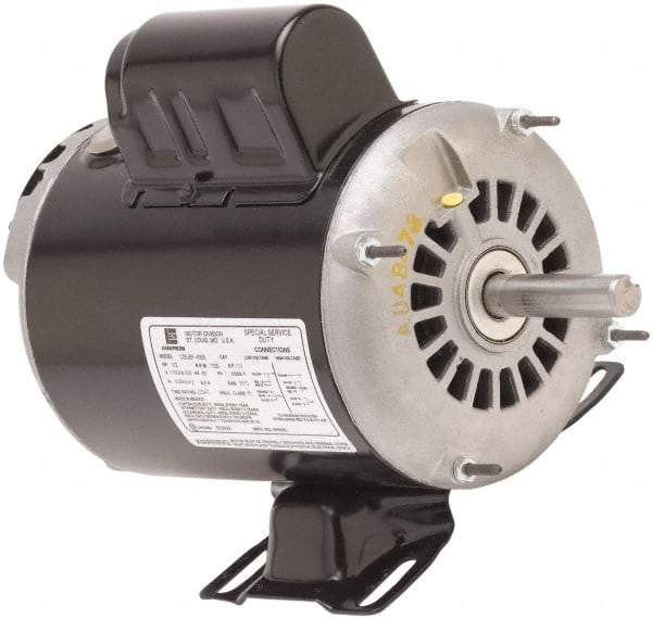 US Motors - 1-1/2 Max hp, 3,450 Max RPM, Single Cap Start Electric AC DC Motor - 115/208-230 V Input, Single Phase, 56H Frame, 5/8" Shaft Diam, Rigid Base Mount, ODP Enclosure - Best Tool & Supply