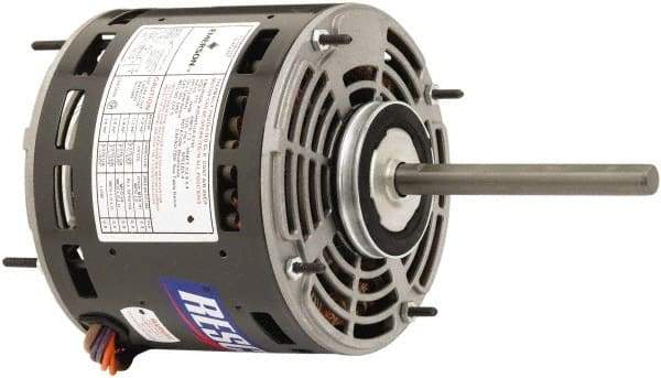 US Motors - 1/3 Max hp, 1,075 Max RPM, Permanent Split Cap Electric AC DC Motor - 208-230 V Input, Single Phase, 48Y Frame, 1/2" Shaft Diam, Stud Mount, TEAO Enclosure - Best Tool & Supply