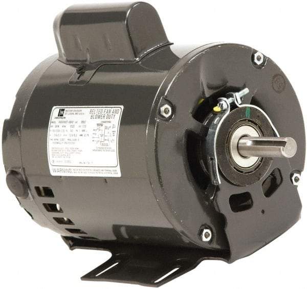 US Motors - 1-1/2 Max hp, 1,800 Max RPM, Single Cap Start Electric AC DC Motor - 115/208-230 V Input, Single Phase, 145T Frame, 7/8" Shaft Diam, Cradle Mount, ODP Enclosure - Best Tool & Supply