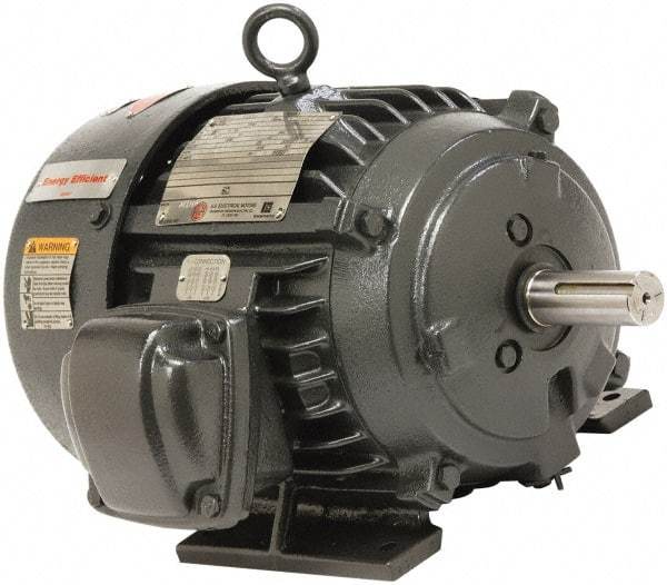 US Motors - 2 Max hp, 1,725 Max RPM, Three Polyphase Electric AC DC Motor - 208-230/460 V Input, Single Phase, 56H Frame, 5/8" Shaft Diam, Rigid Base Mount, Totally Enclosed Fan Cooled Enclosure - Best Tool & Supply