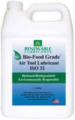 Renewable Lubricants - 1 Gal Bottle, ISO 32, Air Tool Oil - -20°F to 230°, 29.33 Viscosity (cSt) at 40°C, 7.34 Viscosity (cSt) at 100°C, Series Bio-Food Grade - Best Tool & Supply