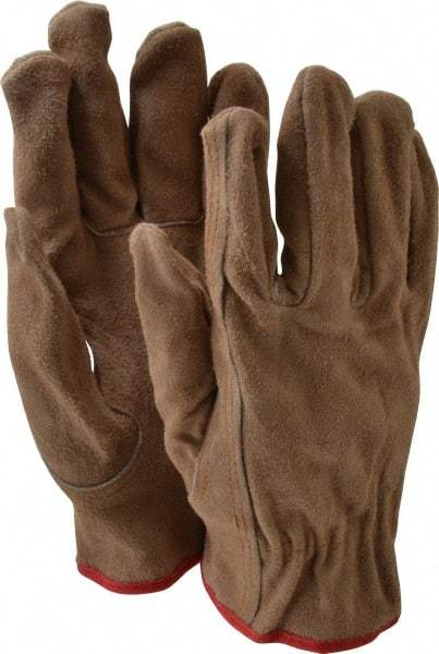 MCR Safety - Size S Split Cowhide Work Gloves - For Work & Driver, Uncoated, Slip-On Cuff, Brown, Paired - Best Tool & Supply