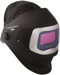 3M - 4-1/4" Window Width x 2-3/32" Window Height, 5, 8 to 13 Shade Auto-Darkening Lens, Front Lift Welding Helmet - Black/Gray PPA Clear/Green Lens - Best Tool & Supply