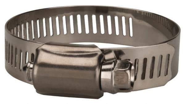 Value Collection - SAE Size 28, 1-1/4 to 2-1/4" Diam, Stainless Steel Worm Drive Clamp - 1/2" Wide, Material Grade 201 - Best Tool & Supply