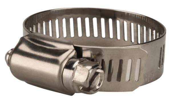 Value Collection - SAE Size 20, 3/4 to 1-3/4" Diam, Stainless Steel Worm Drive Clamp - 1/2" Wide, Material Grade 201 - Best Tool & Supply