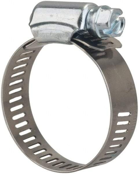 Value Collection - SAE Size 16, 11/16 to 1-1/2" Diam, Stainless Steel Worm Drive Clamp - 1/2" Wide, Material Grade 201 - Best Tool & Supply