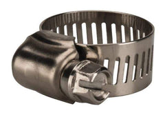 Value Collection - SAE Size 8, 7/16 to 1" Diam, Stainless Steel Worm Drive Clamp - 1/2" Wide, Material Grade 201 - Best Tool & Supply