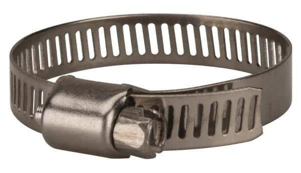 Value Collection - SAE Size 20, 3/4 to 1-3/4" Diam, Stainless Steel Worm Drive Clamp - 5/16" Wide, Material Grade 201 - Best Tool & Supply