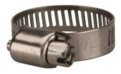 Value Collection - SAE Size 10, 3/8 to 1-1/16" Diam, Stainless Steel Worm Drive Clamp - 5/16" Wide, Material Grade 201 - Best Tool & Supply