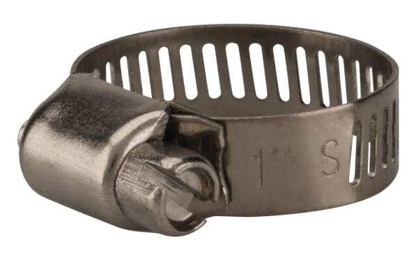 Value Collection - SAE Size 8, 3/8 to 1" Diam, Stainless Steel Worm Drive Clamp - 5/16" Wide, Material Grade 201 - Best Tool & Supply