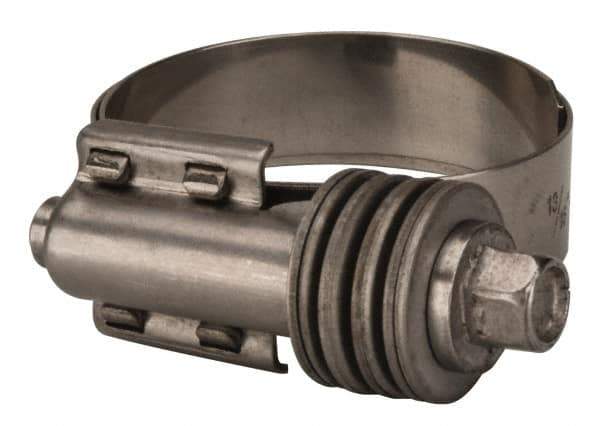 Value Collection - 13/16 to 1-3/4" Hose, 9/16" Wide x 0.6" Thick, Constant Torque Clamp - 13/16 to 1-3/4" Diam, Grade 301 & 410 Stainless Steel Screw - Best Tool & Supply