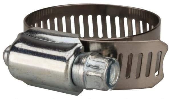 Value Collection - SAE Size 16, 11/16 to 1-1/2" Diam, Stainless Steel/Carbon Steel Worm Drive Clamp - 1/2" Wide, Material Grade 201 - Best Tool & Supply