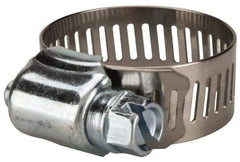 Value Collection - SAE Size 12, 1/2 to 1-1/4" Diam, Stainless Steel/Carbon Steel Worm Drive Clamp - 1/2" Wide, Material Grade 201 - Best Tool & Supply