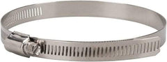 Value Collection - SAE Size 80, 3-1/2 to 5-1/2" Diam, Stainless Steel Worm Drive Clamp - 1/2" Wide, Material Grade 201 - Best Tool & Supply