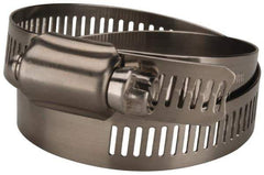 Value Collection - SAE Size 64, 2-1/2 to 4-1/2" Diam, Stainless Steel Worm Drive Clamp - 1/2" Wide, Material Grade 201 - Best Tool & Supply