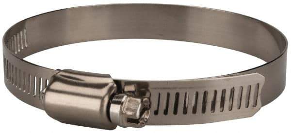 Value Collection - SAE Size 52, 2-3/4 to 3-3/4" Diam, Stainless Steel Worm Drive Clamp - 1/2" Wide, Material Grade 201 - Best Tool & Supply