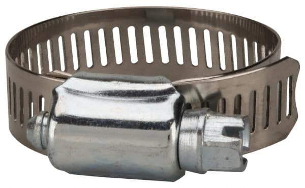 Value Collection - SAE Size 20, 3/4 to 1-3/4" Diam, Stainless Steel/Carbon Steel Worm Drive Clamp - 1/2" Wide, Material Grade 201 - Best Tool & Supply