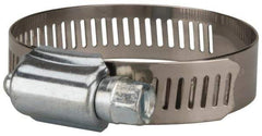 Value Collection - SAE Size 32, 1-1/2 to 2-1/2" Diam, Stainless Steel/Carbon Steel Worm Drive Clamp - 1/2" Wide, Material Grade 201 - Best Tool & Supply