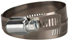 Value Collection - SAE Size 72, 3 to 5" Diam, Stainless Steel/Carbon Steel Worm Drive Clamp - 1/2" Wide, Material Grade 201 - Best Tool & Supply