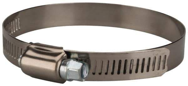 Value Collection - SAE Size 52, 2-3/4 to 3-3/4" Diam, Stainless Steel/Carbon Steel Worm Drive Clamp - 1/2" Wide, Material Grade 201 - Best Tool & Supply