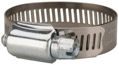 Value Collection - SAE Size 24, 1 to 2" Diam, Stainless Steel/Carbon Steel Worm Drive Clamp - 1/2" Wide, Material Grade 201 - Best Tool & Supply