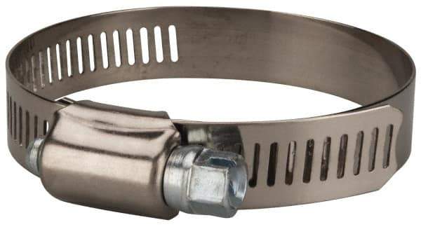 Value Collection - SAE Size 40, 2 to 3" Diam, Stainless Steel/Carbon Steel Worm Drive Clamp - 1/2" Wide, Material Grade 201 - Best Tool & Supply