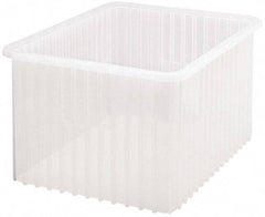 Quantum Storage - Clear Polypropylene Dividable Container - Stacking, 22-1/2" Long x 17-1/2" Wide x 12" High - Best Tool & Supply